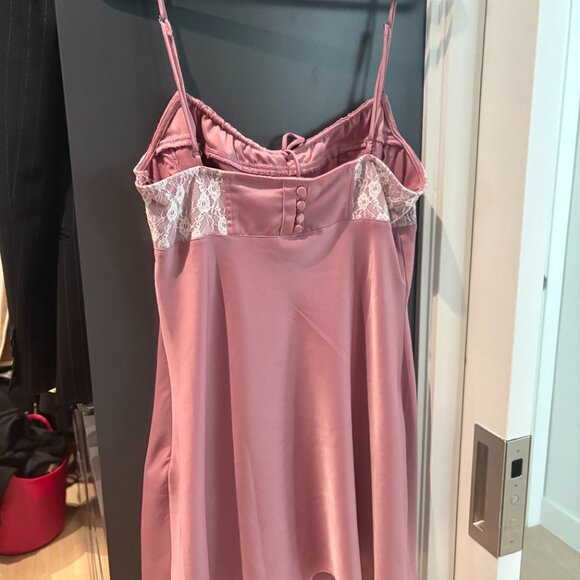 UO Pink Dress with Lace - Picture 2 of 3